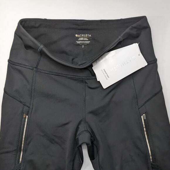 Athleta S black Rainier Tight legging pant outdoor run walk mountain hiking warm - Picture 9 of 9